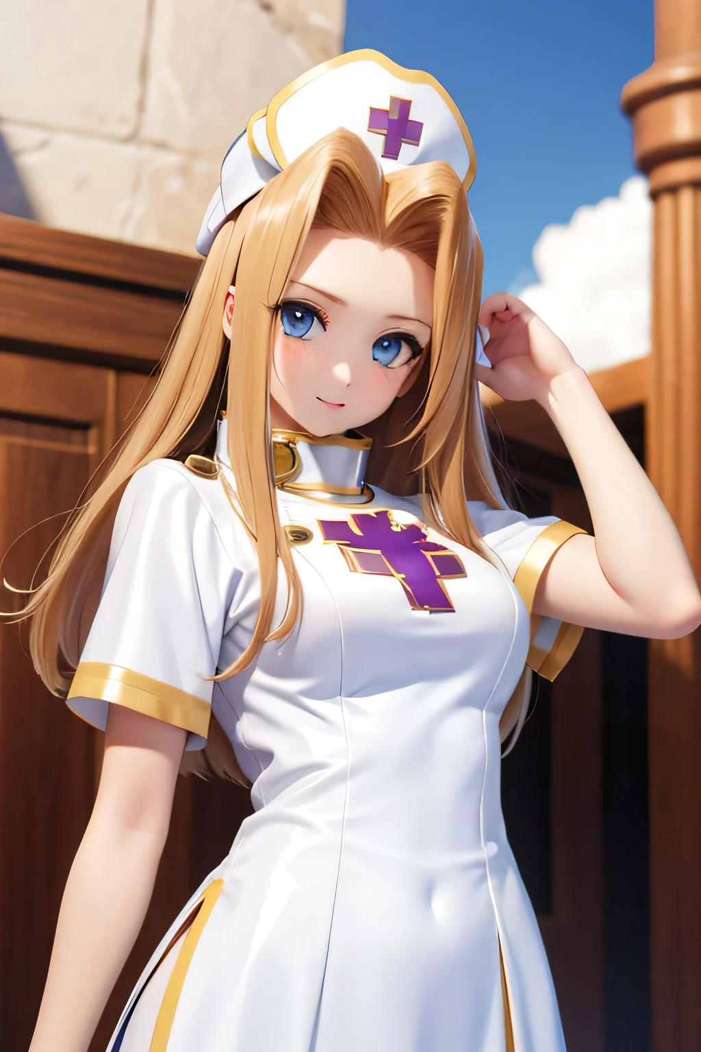 PERFECT ANATOMY top quality,highest resolution,(((shiny latex white dress shiny nurse hat shiny skin))) Tales of Phantasia mint