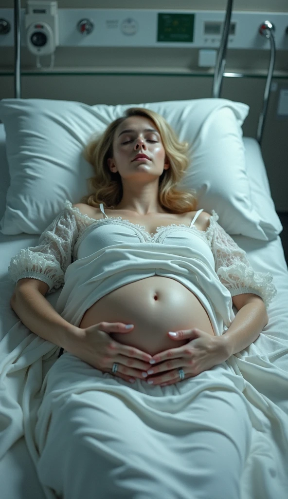 Grace was overcome with the volume and pressure building inside her, stretching her belly out further and further. The last thing she remembered was her eyes falling shut on her bed for a nap after dinner. Then she awoke like this: not restrained technically, but unable to move due to the thick and heavy liquid she could feel filling her insides from the bottom, up. She felt a pulse of pressure, and moaned.