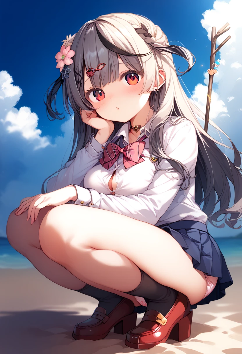 High resolution,masterpiece, highest quality, smile , Con_Kanaho, (((busty))),1girl,sensual body, heart in the eyes , Her cheeks flushed, swimwear , Forward bend , looking at me