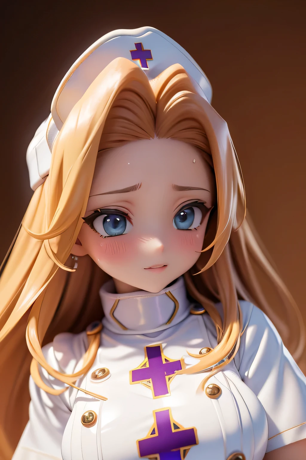 PERFECT ANATOMY top quality,highest resolution,(((shiny latex white dress shiny nurse hat sweat shiny skin))) Tales of Phantasia mint Jail