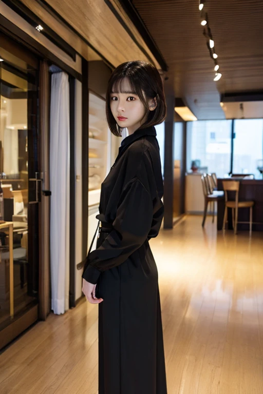 Japanese female, (underweight), (flat chest best quality:1.5), 30 years old,
big city, (vampire), cars, (panicking:1.2), standing, medium hair, (dress), Japanese, (Scene of Wonder:1.5), full body shot, ground-level shot