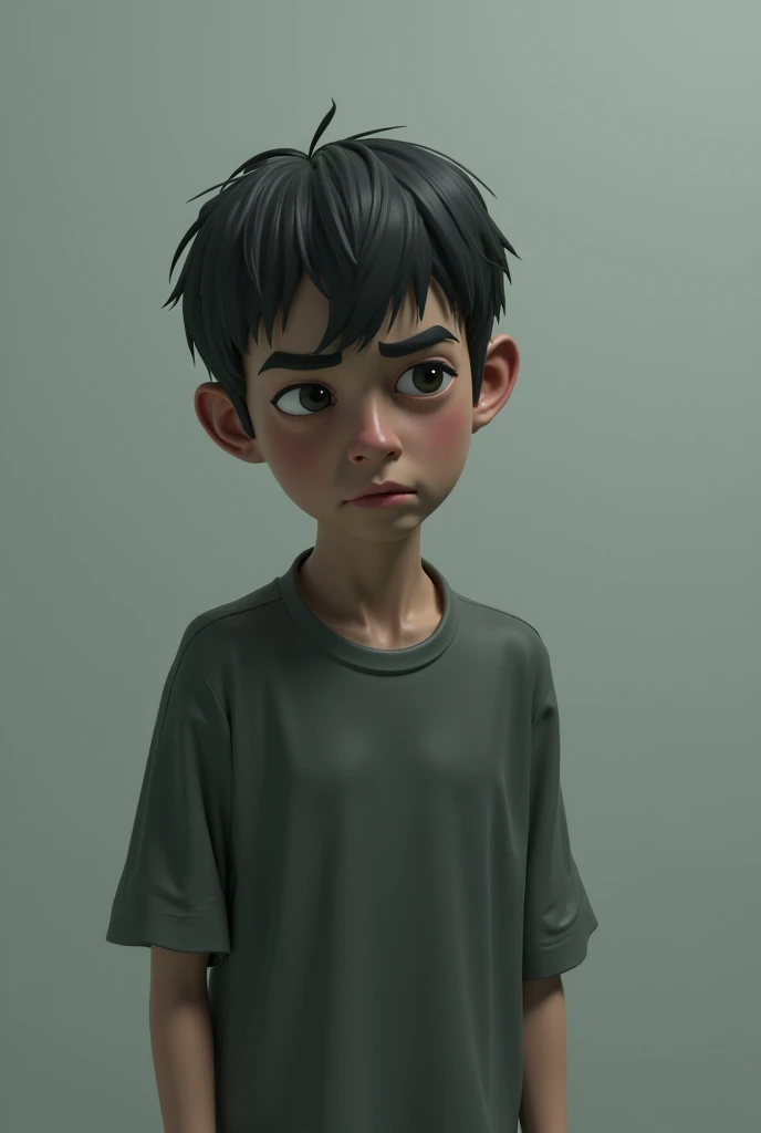 Animated boy dark view image