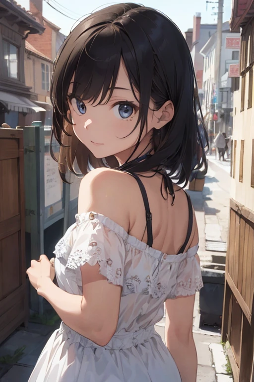A quiet and cool place，Full of dreamy atmosphere，Everything is made of crystal，only one girl is alive，She looked at the environment，A natural smile appeared on his face，best picture