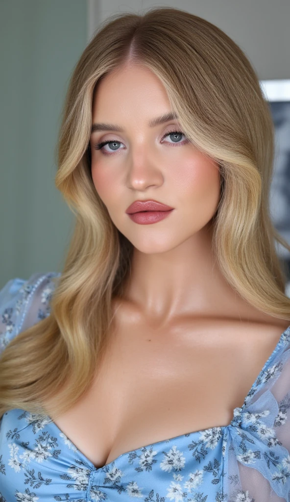 modern dress, futuristic dress, futuristic colorful materials, beauty makeup, magazine cover style photoshoot, realistic skin texture, relistic eyes, realistic lips, hyper realism, photorealistic, shot by Sony alpha camera.