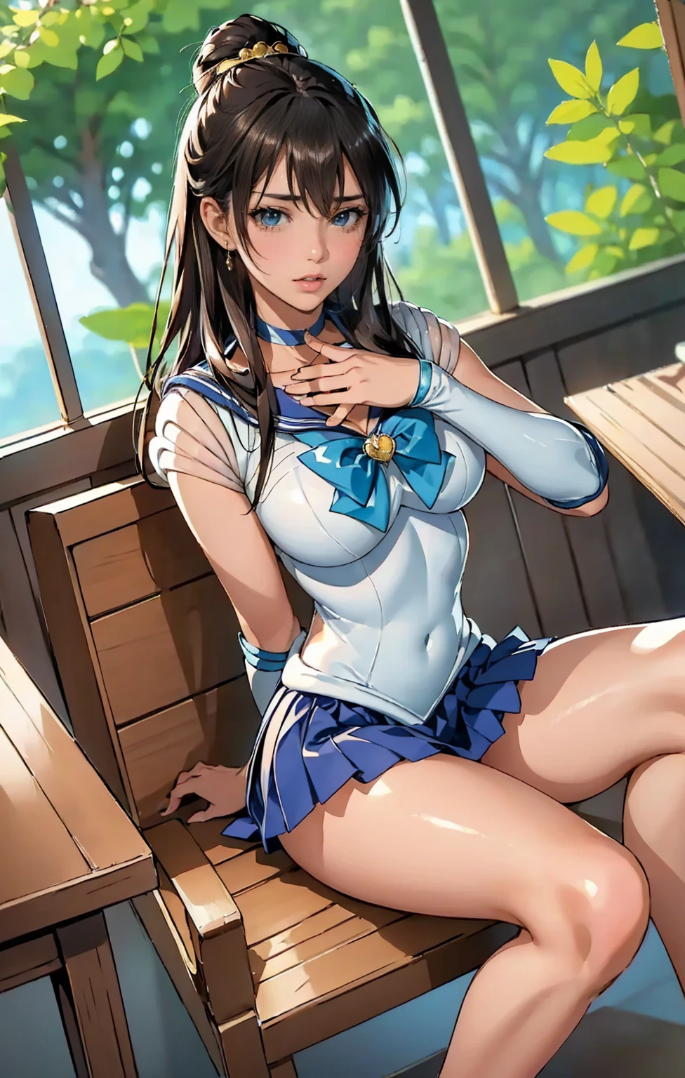 Highest quality,Highest Resolution,Sailor Leotard,High leg,smile,Bedroom,