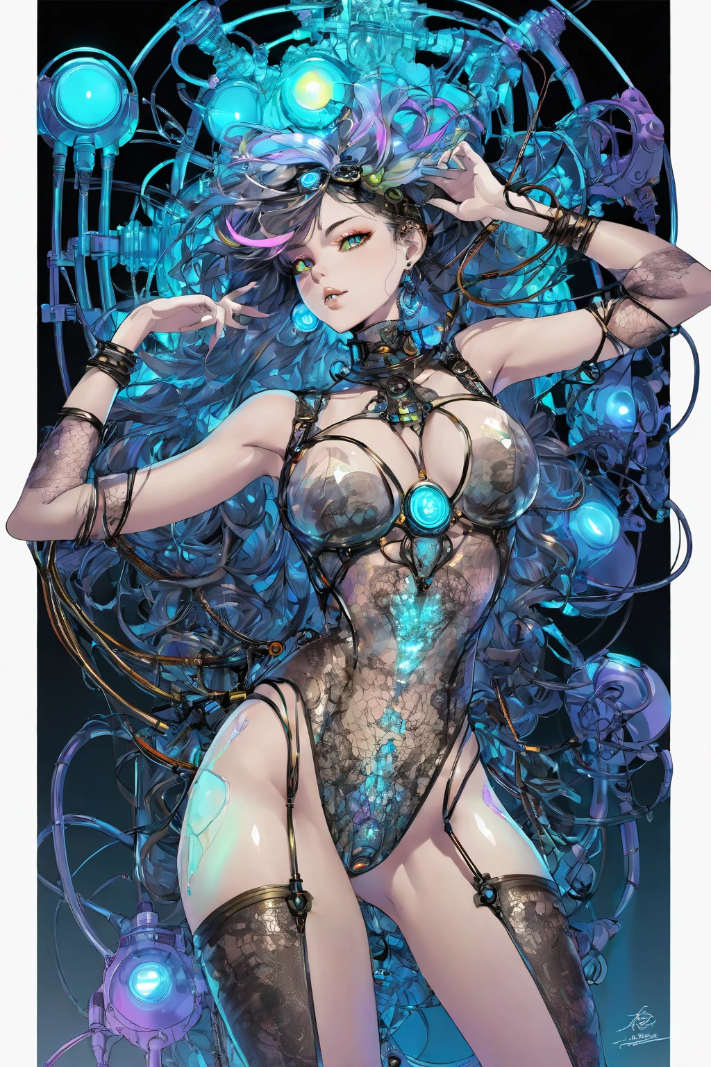 donmx3n0, organic, xeno, waslogía, wasmimético, botanical, was, organic, 1 girl,, absurdities, ultra detailed, Masterpiece, Best Quality, aesthetic, detailed, NSFW, pussy, predator, dominant ,