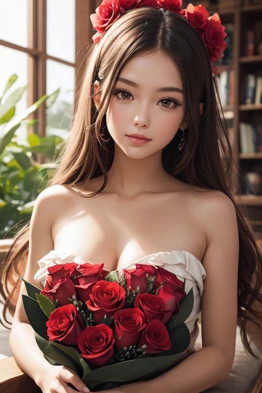 Red roses shine in the sunlight, its velvety, silky petals open in an exuberant display of beauty and passion. The delicate floral scent fills the air, inviting you to an intimate contemplation of its sublime elegance. Each rose is an eloquent declaration of love, a symbol of romance and desire that awakens the senses and touches the heart. Your pimples, as a reminder of the fragility of life, contrast with the grandeur of its flowering, reminding us of the need for care and attention when growing something so precious. Juntas, these red roses form a vivid picture, a celebration of the beauty and power of nature in its most sublime form.