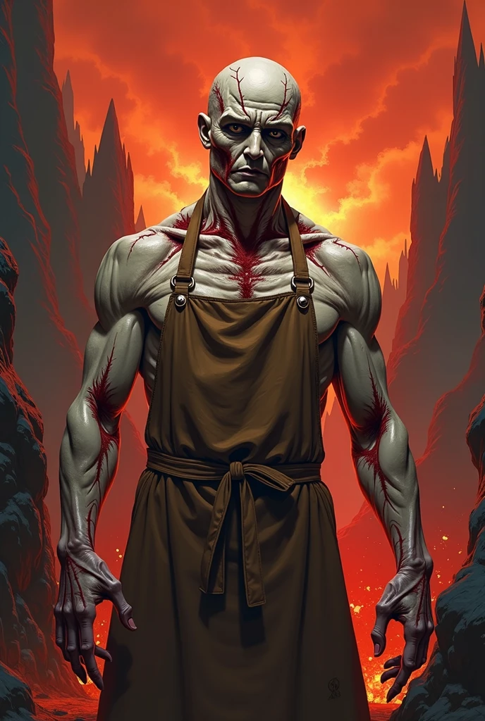Zombies with blood on their faces, muscular male undead cyborg, Brutal bloody face, pale white face, Brutal bloody symmetrical face, Crazy old bald zombie,pixilated,blood vess