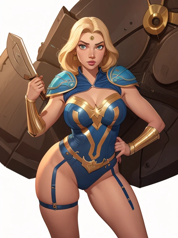 (best quality,4k,8k,highres,masterpiece:1.2),ultra-detailed,(realistic,photorealistic,photo-realistic:1.37),warriors,sexy bikini clad,neon tron styled, holoarenabattle,shield,dagger, striking an action pose with shield forward