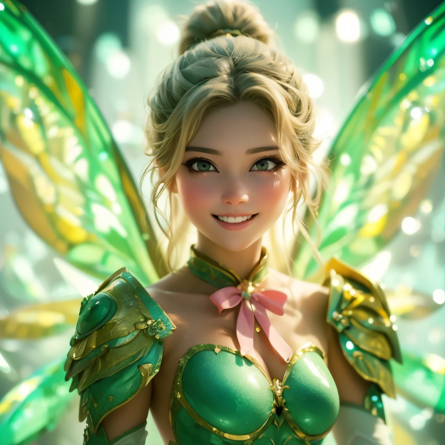 cute smile ,8K High Resolution,Light Fairy,A gentle gaze