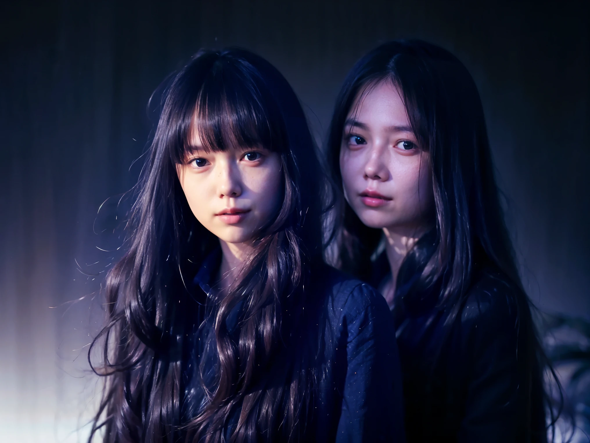 30. Surrealist Dreamlike Aesthetic
"A professional photo studio portrait of identical twin Japanese sisters captured in a surrealist dreamlike setting, featuring ethereal lighting, flowing fabrics, and abstract compositions. Shot against a simple solid-color background. High-detail facial expressions, capturing subtle emotions and nuances. Ultra-realistic lighting and texture. Shot with a high-resolution camera for maximum clarity."