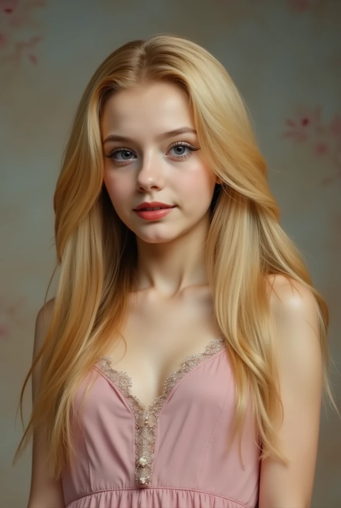 Realistic blonde girl age 20 sexy posing