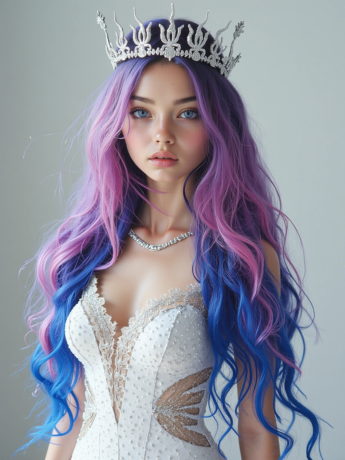 multiverse, Multidimensional, universe, beautiful mermaid, Aphrodite, Pink and blue hair, lovely bohemian princess, egyptian princess, Belle Delphine, Long pastel colored hair, long flowing pink hair, With pink hair, Pastel blue and pink, persian princess