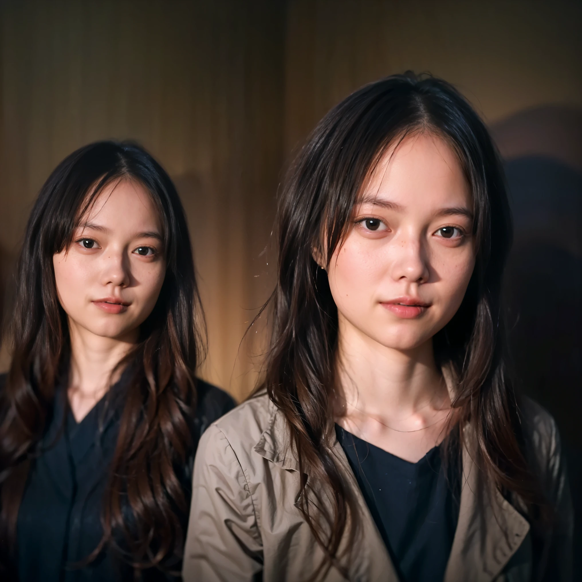 30. Surrealist Dreamlike Aesthetic

"A professional photo studio portrait of identical twin Japanese sisters captured in a surrealist dreamlike setting, featuring ethereal lighting, flowing fabrics, and abstract compositions. Shot against a simple solid-color background. High-detail facial expressions, capturing subtle emotions and nuances. Ultra-realistic lighting and texture. Shot with a high-resolution camera for maximum clarity."