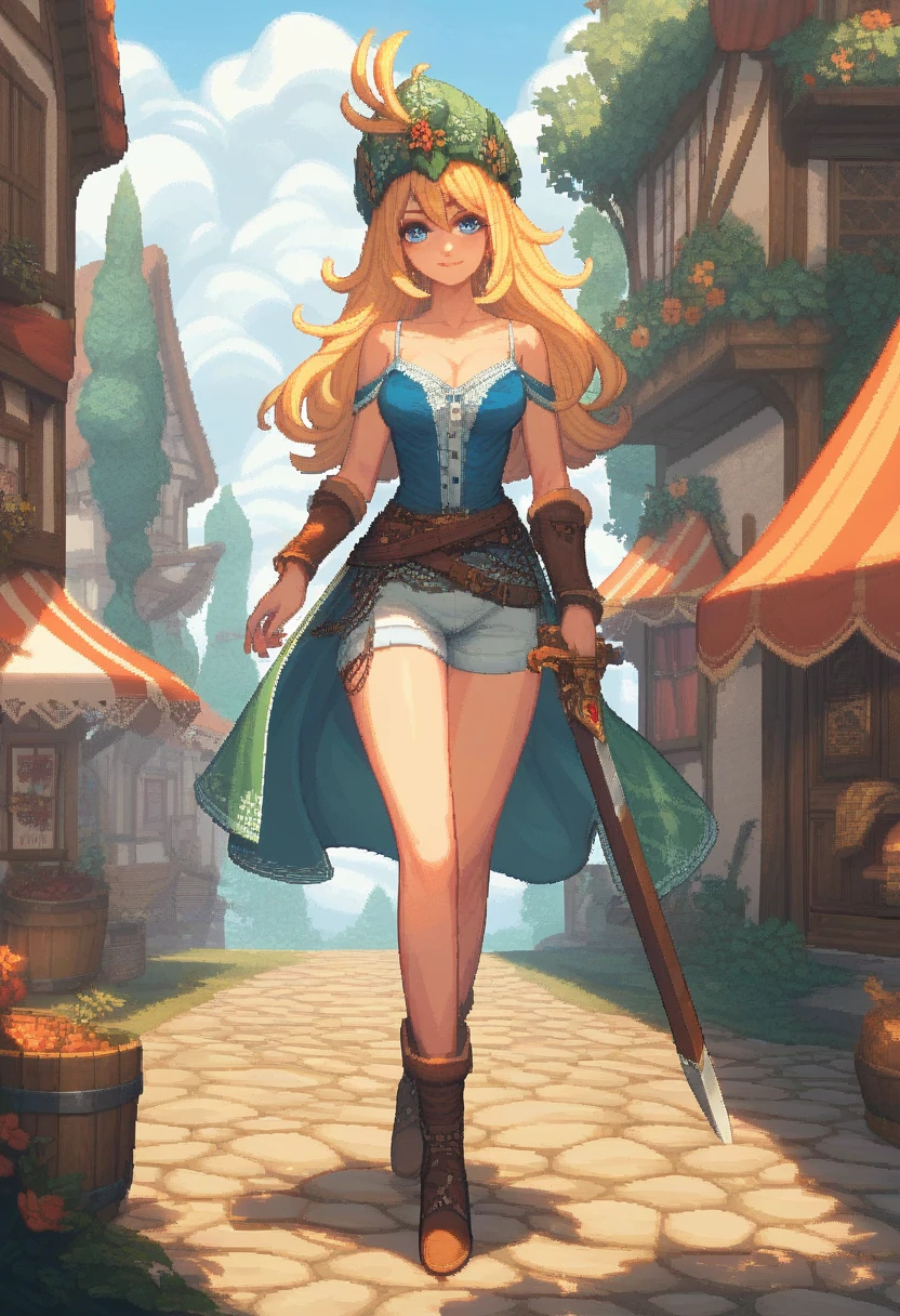 score_9,score_8_up,score_7_up,score_6_up,Archerxl,blond hair,drill hair,pointy ears,blue eyes,smiling,cleavage,
detached sleeves,bare shoulders,strapless dress,zipper,boots,belt,skirt,
waving,
outdoors,field,
<lora:Archer-DXL10:1>,