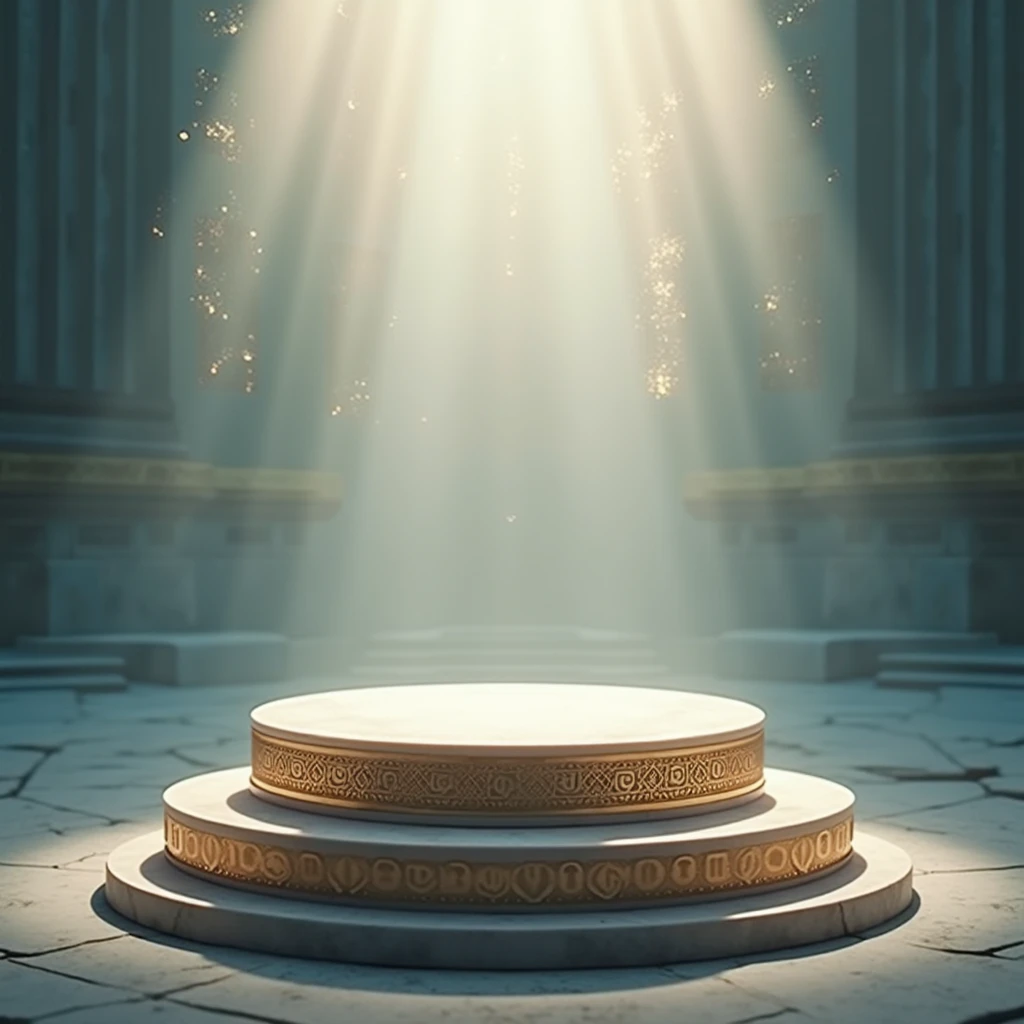Um palco com luzes brancas, lazers brancos, white and gold lighting. brilhoso, angelical, praiano. Sem pessoas, paisagem