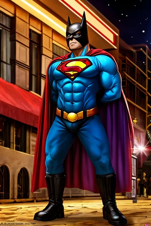 LEGO Art Superman and Batman,Night scene