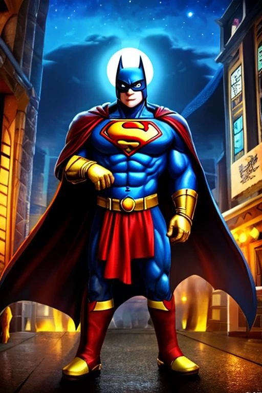 LEGO Art Superman and Batman,Night scene