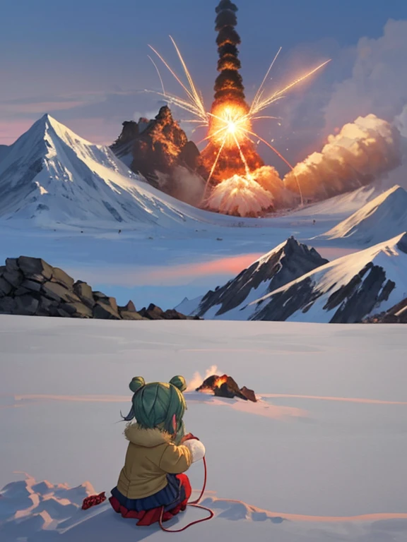 Atomic bombing。In Gongga Snow Mountain。The shock hits
