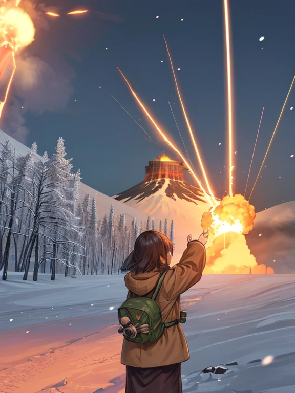 Atomic bombing。In Gongga Snow Mountain。The shock hits