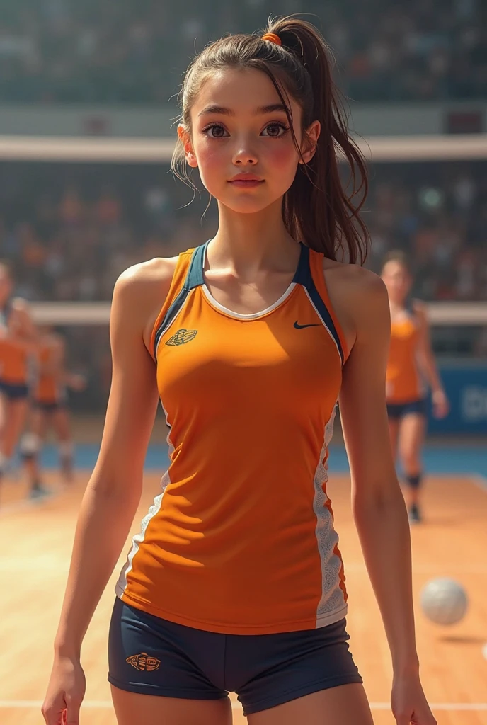 Create a girl in a volleyball uniform