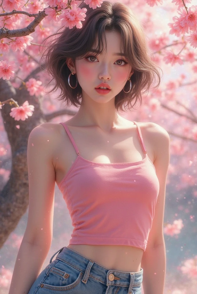 A beautiful woman standing, wearing (sports bra, panties), perfect body, full body, detailed body, (huge breast: 1.2), bedroom, Soft smile, super detailed, 8k