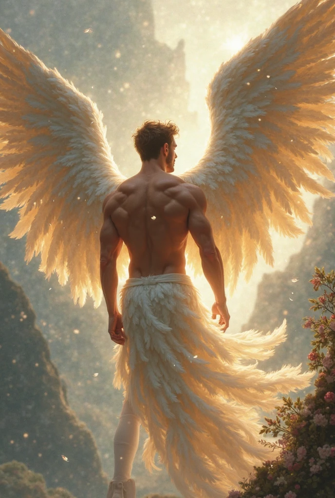 A winged young man