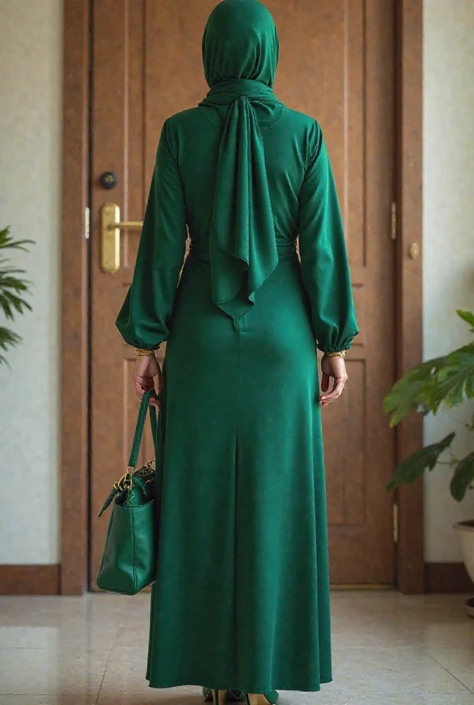 a secretary in the long train evening dress, full body,wear modern hijab, wearing a office blazer ,brest expose , half neked,mermaid tight long skirt, flowy dramatic long skirt, double long satin train ( 4 meter long ),in office room, wear high heels, having trouble with her gown, masterpice, 4k resolution, ultra-realistic, highly detail.