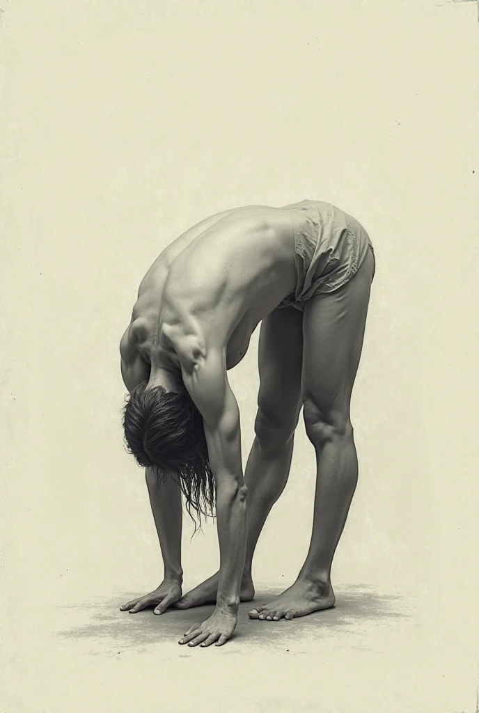 naked skinny muscular gingerhead boy kneeling in the dark, face in the shadow, defined muscles, extremely detailed, glass reflection, dark shadows, hidden face, white skin, closed eyes, forelock, feet, realistic toes, detailed hands, (realistic fingers:1.3), soft light
