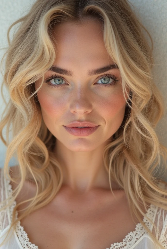 1woman, (realist:1), Perfect beautiful face, Whole body, sexy position， nude, lewd expression，reddened complexion, beautiful and fair、piel bright, 3 up, Beautiful, bright, Refreshing and soft appearance., short blond hair，Hermoso flequillo bright, very beautiful 24 year old girl, so perfect and beautiful、big, Clear, sky blue eyes，pechos muy bigs, happy,