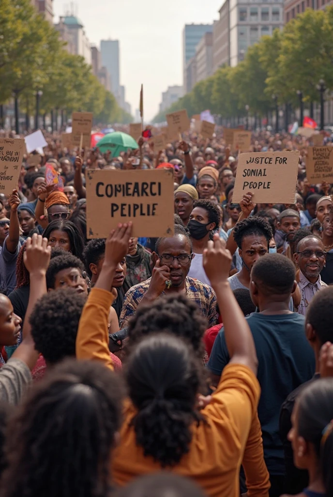 Protest in northern Nigeria holding banners wrote END INSECURITY IN NIGERIA NOW