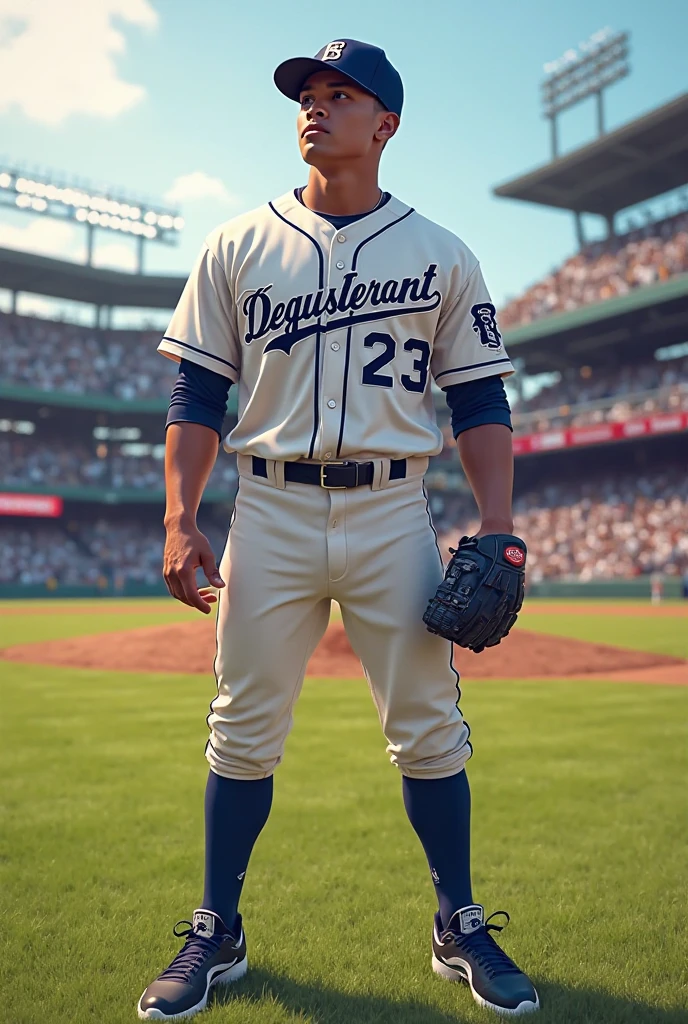 caucasian man, muscular man, bad boy, handsome man, baseball player man, man with black and short hair, baseball outfit, baseball uniform, baseball uniform blue,