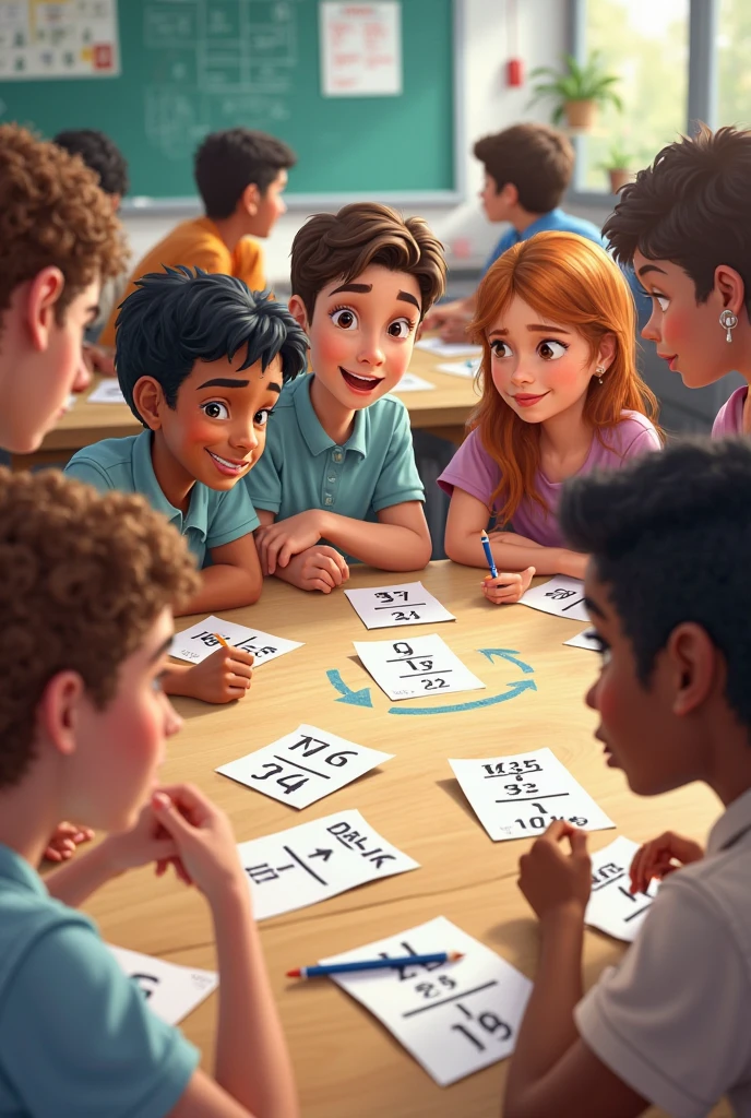 Viñeta 3:
The students, now in groups, They observe different types of rocks on their tables: basalt, granite, marble.
student 1: "Este basalt debe venir de una capa muy profunda..."
student 2: "Y el granite, of the bark. We read it in the book!"
The students clasifican las rocas en categorías ígneas, sedimentary and metamorphic.