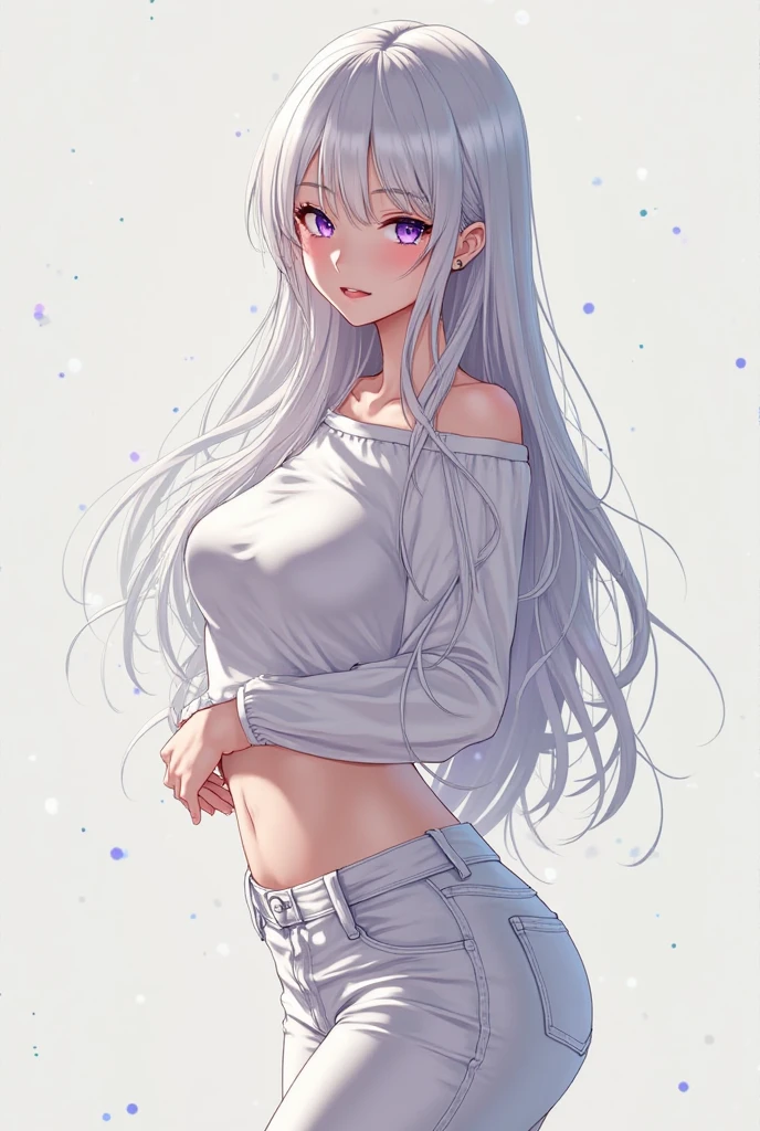 (best quality, masterpiece), 1 girl, centaur, It takes, White skin, Korean , black pink,Smiling, exposing the abdomen, belly button t-shirt , 아름다운 소녀 perfect white tiger photo, perfect white tiger photo