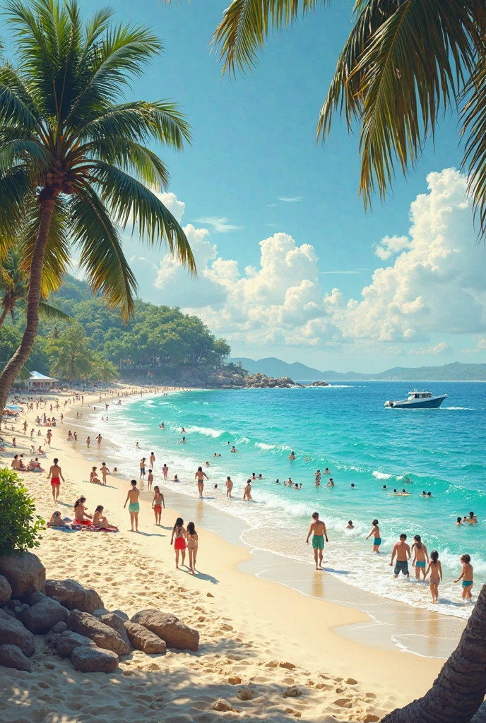 hidden object picture, pollution on vacation