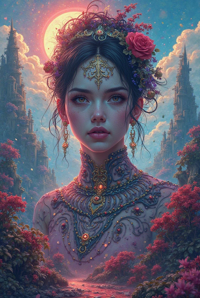 beautiful body, octane render, cinematic, ultra-high-detail, cinematic, 32k, process colors, winter, snowfall, luminous, detailed oil painting by Dorian Vallejo, Damian Lehoshest, Todd Lockwood, cgsociety, storybook illustration, scary scary face, highly detailed skin, intricately ornate, filigree detailed glowing unusual gentle fog, drops of color, very large moon, moonlight, stars, night. detailed sky with clouds, highly detailed, intricate, intricate pose, oil painting, thick strokes, masterpiece, high quality, Van Gogh starry sky, centered, perfect composition, Red rose, velvet red petals, water drops on petals, carved petals, luminous flower, light good fairy, spectacular lighting, glitter, sun rays. smoke, glitter, stained glass, sci-fi, complex art masterpiece, sinister, matte film poster, golden ratio, trending on cgsociety, complex, epic, trending on artstation, by artgerm, H. R. Giger and Beksinsky, highly detailed, vivid, cinematic character drawing, super high quality model