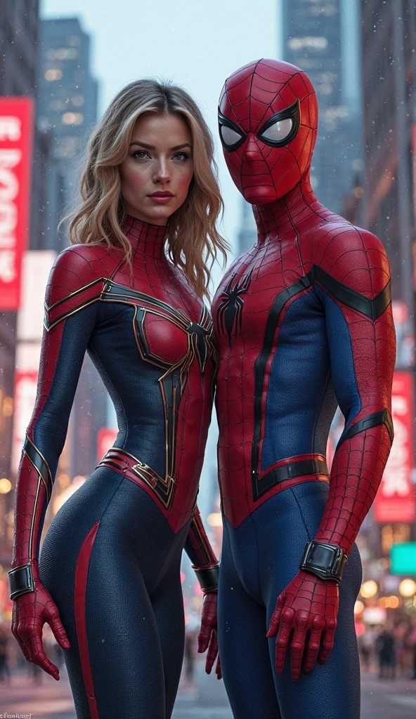 Ali Larter、マーベル・コミック映画のPoster, Very beautiful, Movies about Spiderman, sexy, whole body, I'm wearing a skirt、Premiere date, Poster、belly buttonを突き出す、new york、She&#39;s wearing a torn Spider-Man suit,The suit is torn、Wearing a skirt、 Red and black color scheme,dynamic、masterpiece、highest quality、Ultra-detailed、Very detailed、A delicate and beautiful shine、超A high resolution、Cinematic,Break,Breakdrop,(Torn clothes:1.5), (Wet clothes:1.4), Bare shoulders,Real Rain,Wet Hair,belly button、Exposing Skin、sexyな肩を見せてる