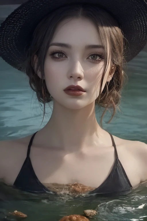((best quality)), ((masterpiece)), (detailed), perfect face, Drowning, can&#39;don&#39;t swim, dying, Female1, tearful, Drowning하는, hurriedly, Drowning, (victorian)