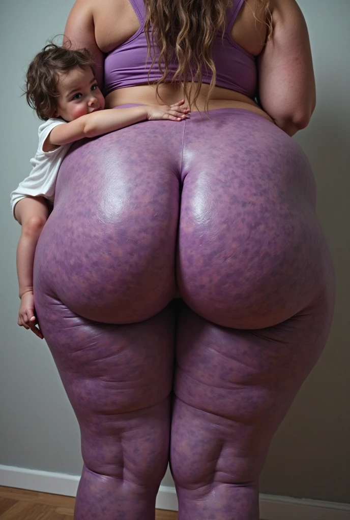 Big ass bimbo taking care of black African newborn toddlers, well detailed black boy , babies black