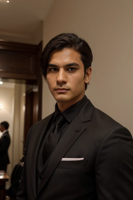 Handsome guy in Indian navy uniform with hazel eyes and sharp jawline full pic