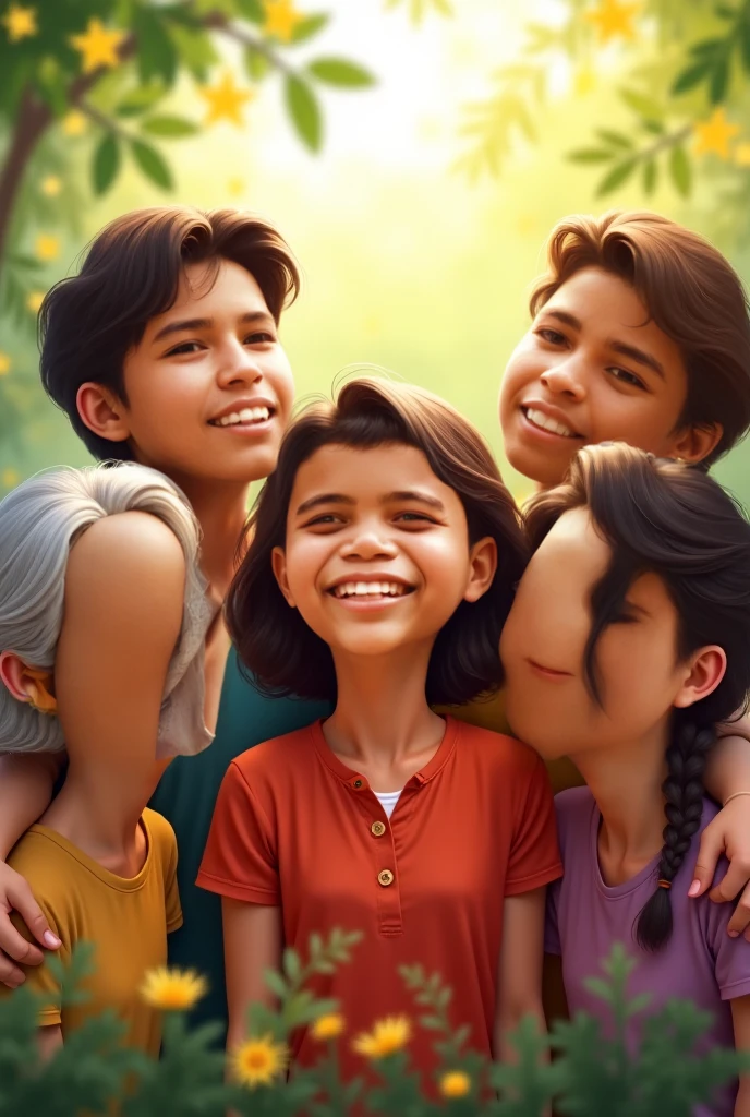 Create images of children representing their rights to protection