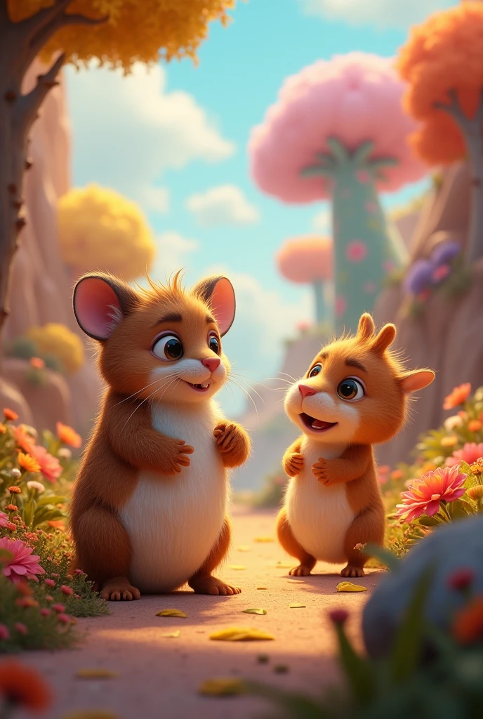 [3D animation, stylized, reminiscent of the work of Pixar and Studio Ghibli], [soft diffused lighting, vibrant colors, glossy textures, shallow depth of field, bokeh effect in the background, water droplets reflecting light]