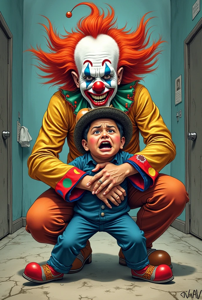 Peniwise eating children with his big mouth coloring page