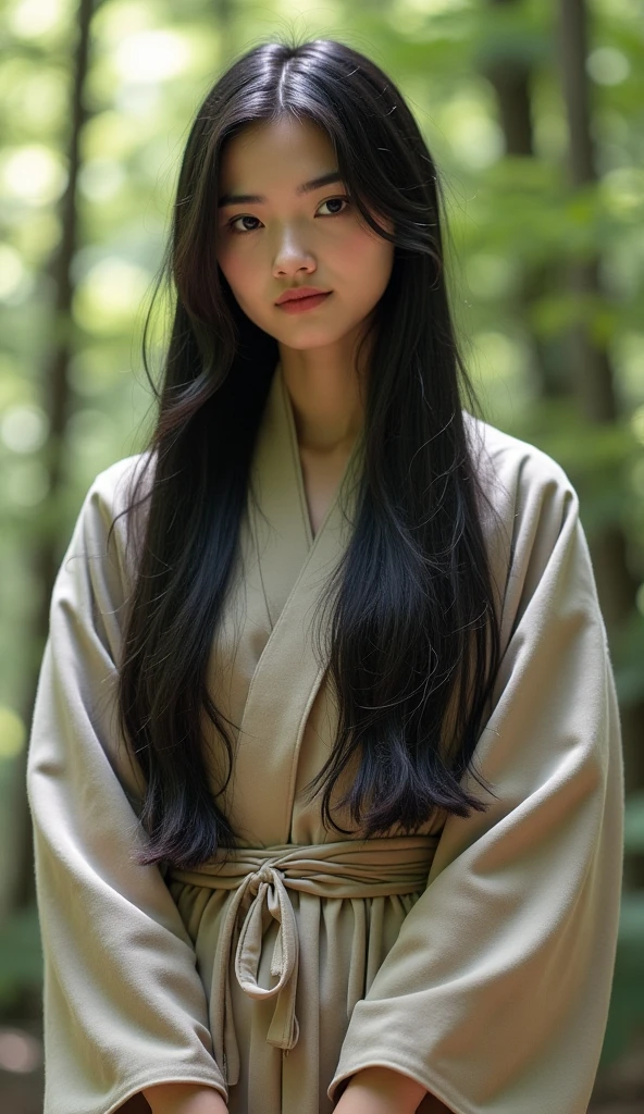((sfw: 1.4)), ((sfw, extra long hair, sidelocks-hair, 1 Girl)), Ultra High Resolution, (Realistic: 1.4), RAW Photo, Best Quality, (Photorealistic Stick), Focus, Soft Light, ((15 years old)), ((Japanese)), (( (young face))), (surface), (depth of field), masterpiece, (realistic), woman, bangs, ((1 girl))