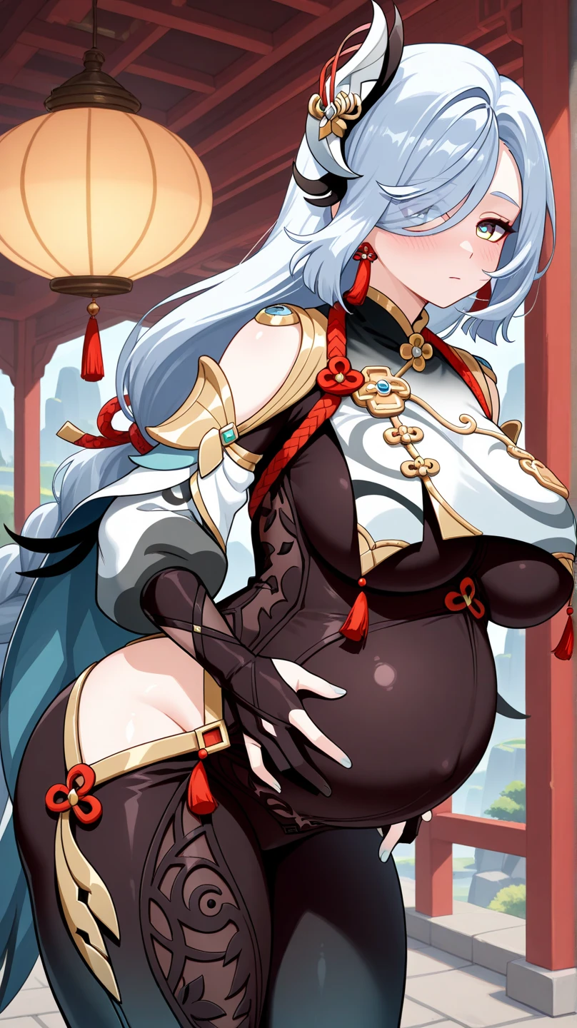 (masterpiece, best quality:1.2), cowboy shot, solo, 1girl, hi3fuhua, expressionless, looking at viewer, ponytail, hair ornament, china dress, sleeveless dress, single thighhigh, gloves, bare shoulders, beautiful detailed eyes:1.6), extremely detailed face, perfect lighting, extremely detailed CG, Obra maestra, La mejor calidad,heitagirl,1girl, beautiful detailed eyes:1.6), extremely detailed face, perfect lighting, extremely detailed CG, (perfect hands, perfect anatomy), (perfect hands, perfect anatomy), HH-cup, big breasts, large breasts, big belly, huge belly, vore, big belly, (big belly expansion:1.4) hermoso, obra maestra, mejor calidad, cara extremadamente detallada, perfect ilumination, 1girl, solamente, (manos perfectas, Perfect anatomy), Masterpiece 8k,