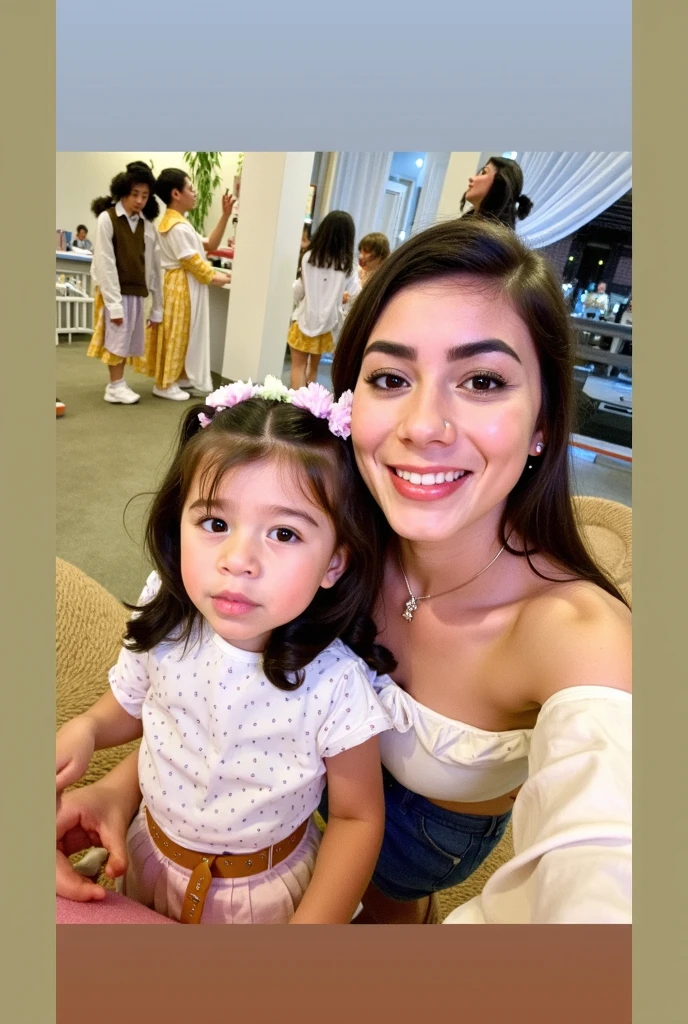 Criar imagens inspiradas em filmes da disney, mother daughter pixar animations, de acordo com a imagem enviada, with excellent resolution and without the rest looking strange. 