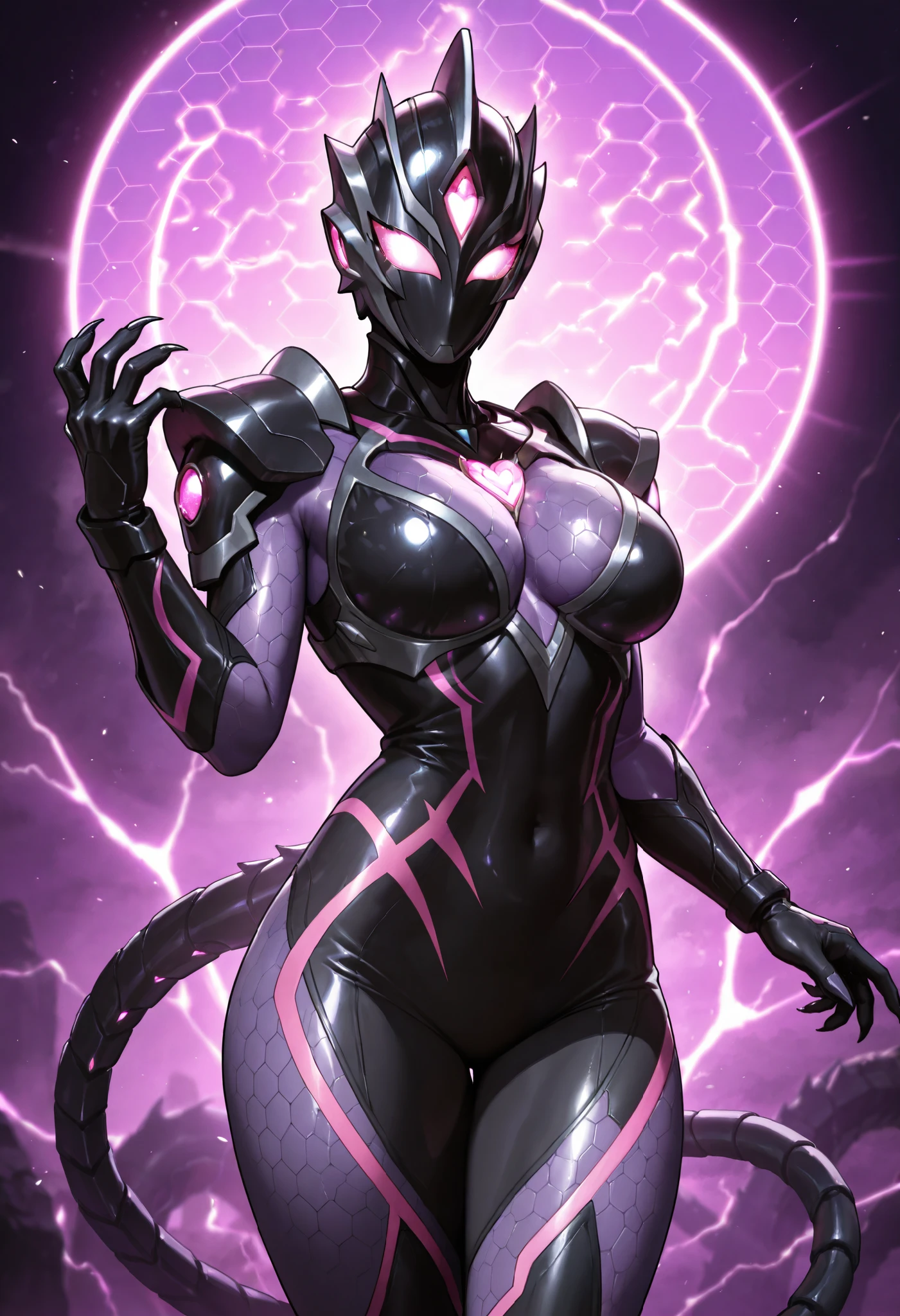 full body, standing, purple skin, drow, elf, 1girl, mature, purple eyes, white hair, yellow tiger bikini, abs, big knockers, tatter rags, chain collar, stomach tattoo (red tattoo), sleeping on the bed, bedroom background