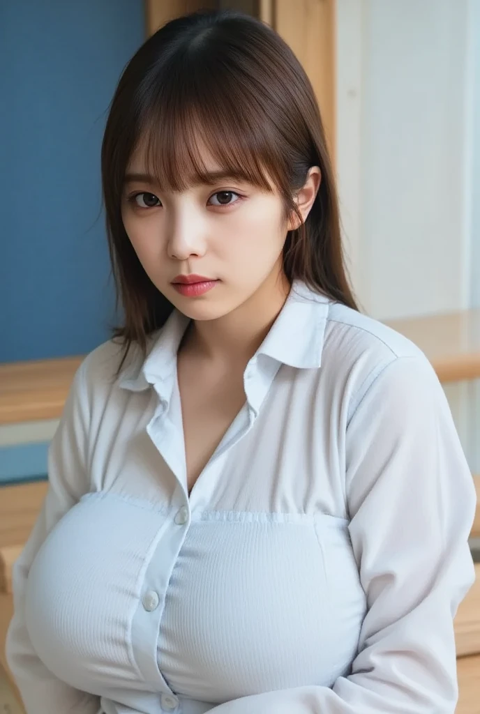 Chubby Japanese woman's whole body, upper body、The most beautiful 25-year-old women in swimsuits、Black Hair、Dark Eyes、Ultra high resolution beautiful women photos、Short dress、Detailed skin、Iris Detail、Detailed fabric、Hair、bear、詳細な自然なThin lips、Hair Shadow、Dust、未編集のThin lips、8k photos、Unedited skin、Thin lips、Beautiful Skin、Healing Wounds、thin facial hair、model、Ultra-detailed eyes、Subtle flawacro hair detail、Sharp focus、Front facing face、Looking straight ahead、Perfectly symmetrical face、Face down、Extreme photorealism perfect detail、Morning Light Photo Portrait