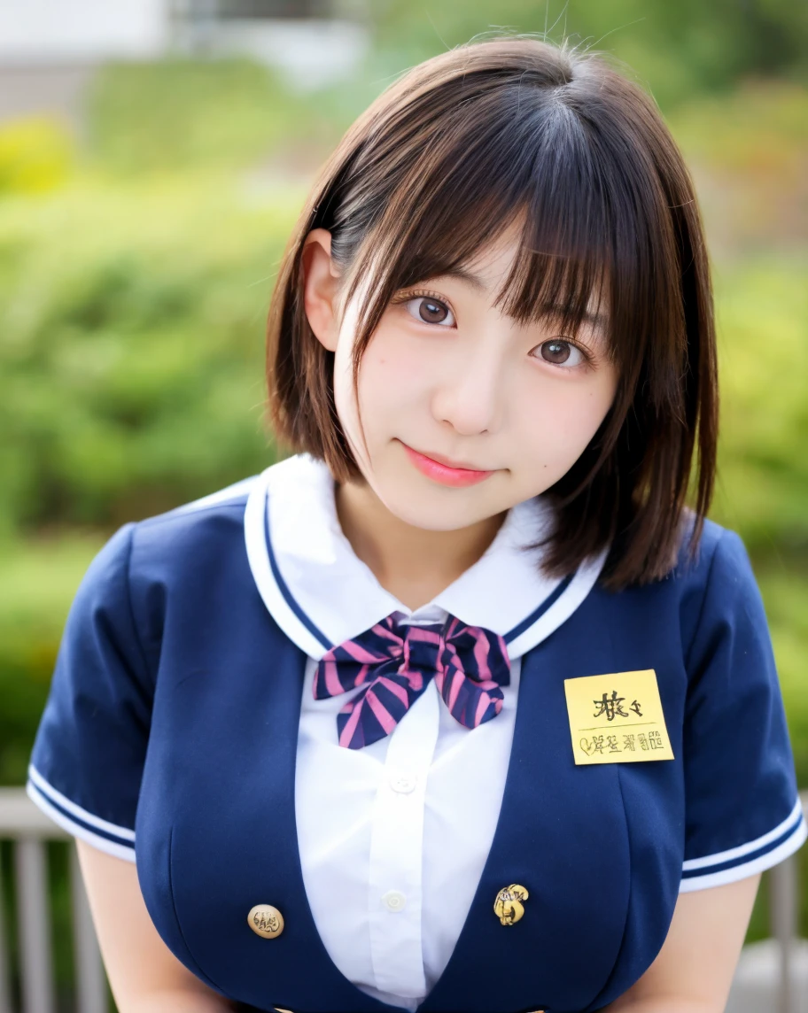 By Shinkai Makoto、Your name is。、1人、bangss、A dark-haired、青天空、red blush、bow ribbon、a bow tie、brown-eyed、云、襟付きThe shirt、ヘアbow ribbon、shairband、Looking at the camera、negative space、outside of house、赤いbow ribbon、赤いa bow tie, 赤いshairband, 赤いbow ribbon, bow ribbon, student clothes, The shirt, short-hair, 天空, ssmile, 独奏, セーターvests, The upper part of the body, vests, 白のThe shirt, 黄色のセーターvests, 黄色のvests、Naked、Full nipple visible、Thin pubic hair fully visible