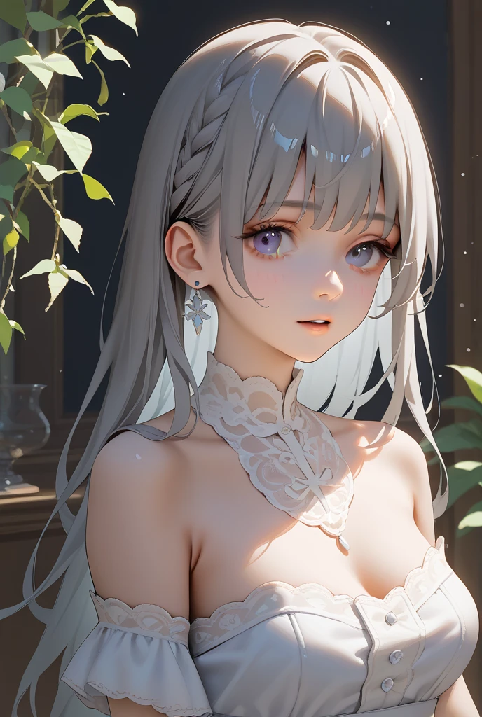 Emilia Re Zero, huge big breats brillant body ultrarealist beautiful face sexy nude, ultrarealist beautiful perfect 8k resolution